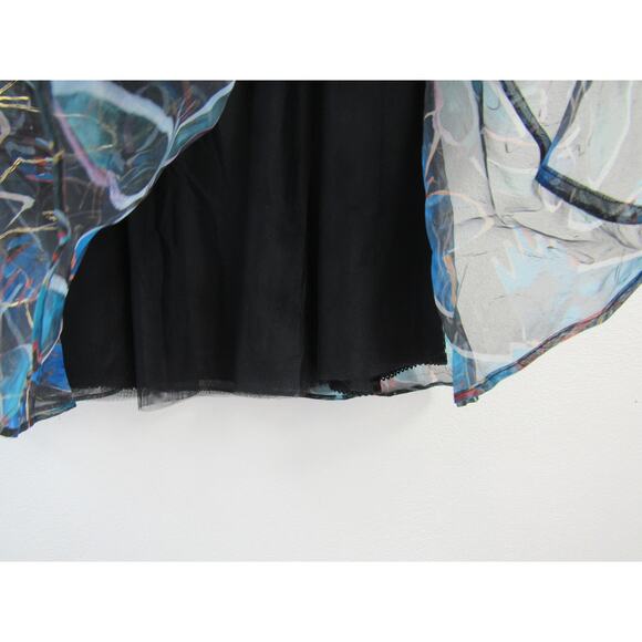 Moulinette Soeurs Size 4 Anthropologie Butterfly Mesh Skirt Blue Abstract Artsy - Picture 4 of 7